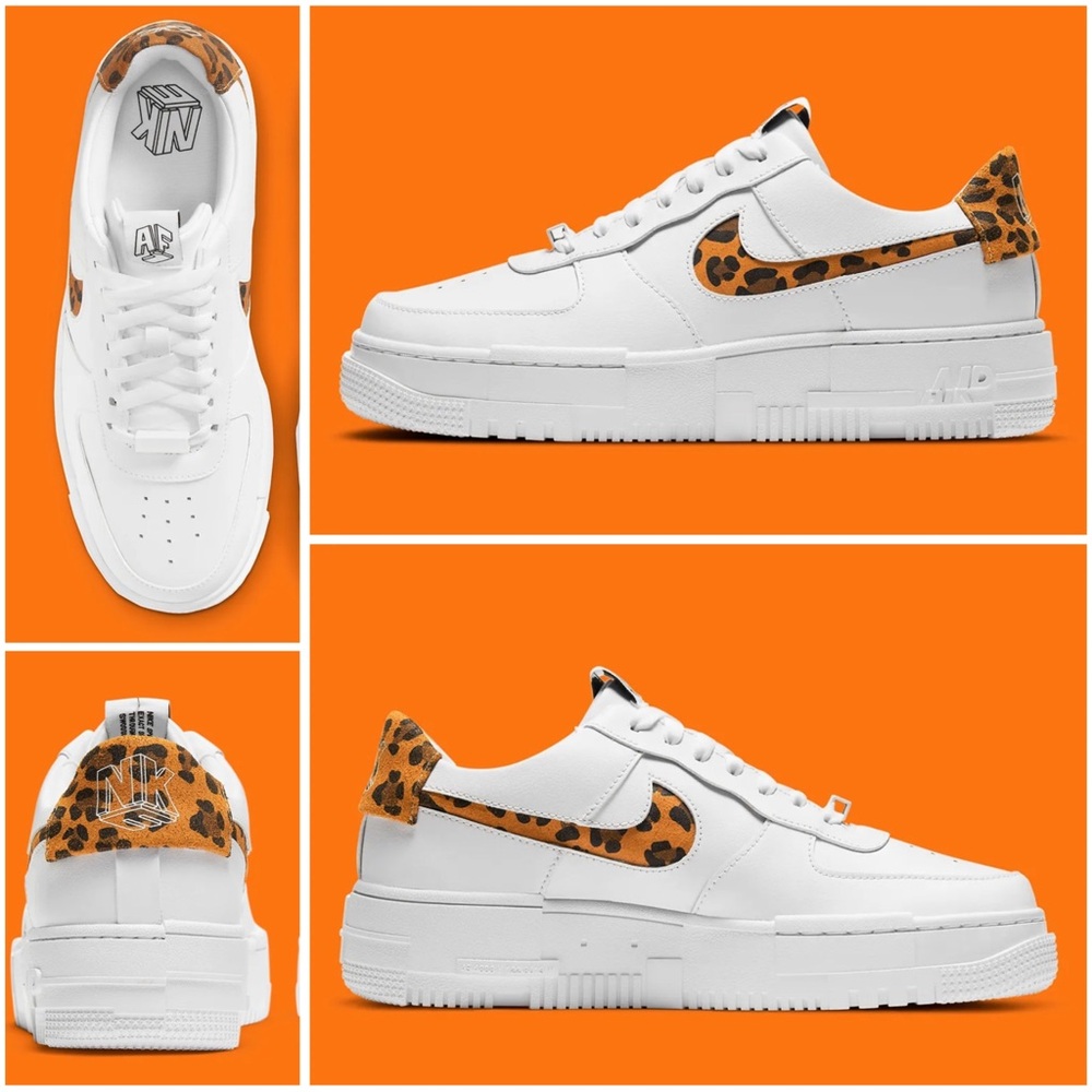 Nike Air Force 1 Low Pixel Adds Leopard Print Accents women’s Sz 10